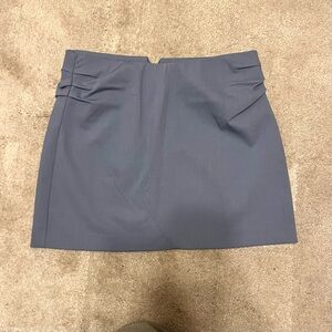 Zara blue mini skirt with ruched sides